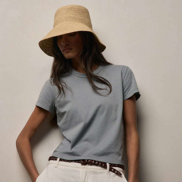 Brushed Elevated Jersey Short Sleeve Tee in Ore | James Perse Los Angeles