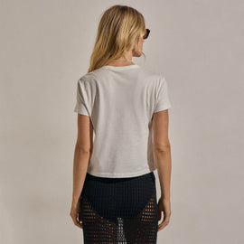 Brushed Elevated Jersey Short Sleeve Tee in White | James Perse Los Angeles