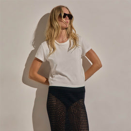 Brushed Elevated Jersey Short Sleeve Tee in White | James Perse Los Angeles