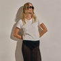 Brushed Elevated Jersey Short Sleeve Tee in White | James Perse Los Angeles