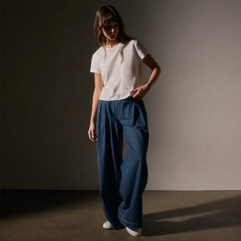 Brushed Elevated Jersey Short Sleeve Tee in White | James Perse Los Angeles