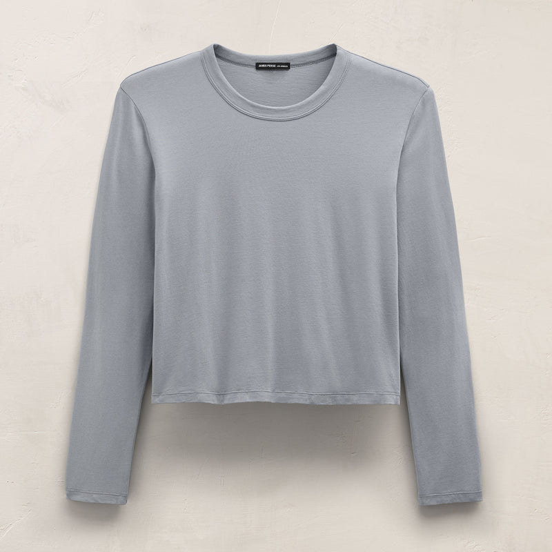 Brushed Elevated Jersey Long Sleeve Tee in Ore | James Perse Los Angeles