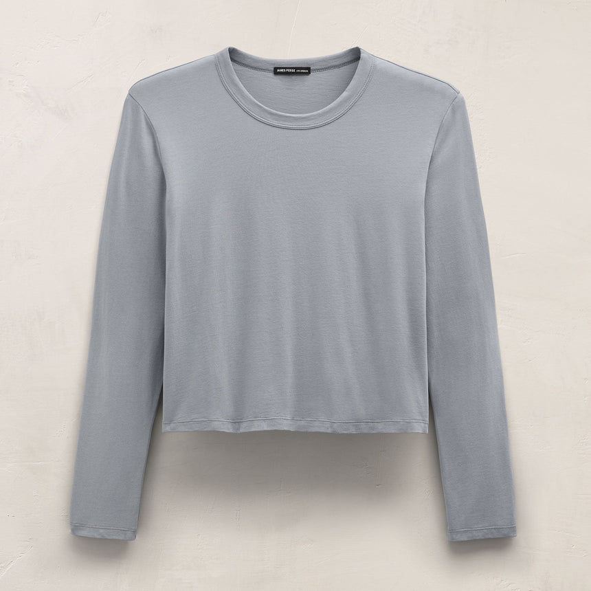 Brushed Elevated Jersey Long Sleeve Tee in Ore | James Perse Los Angeles
