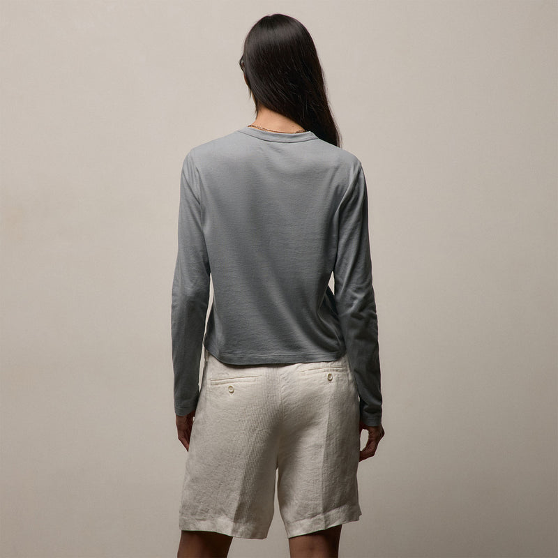 Brushed Elevated Jersey Long Sleeve Tee - Ore