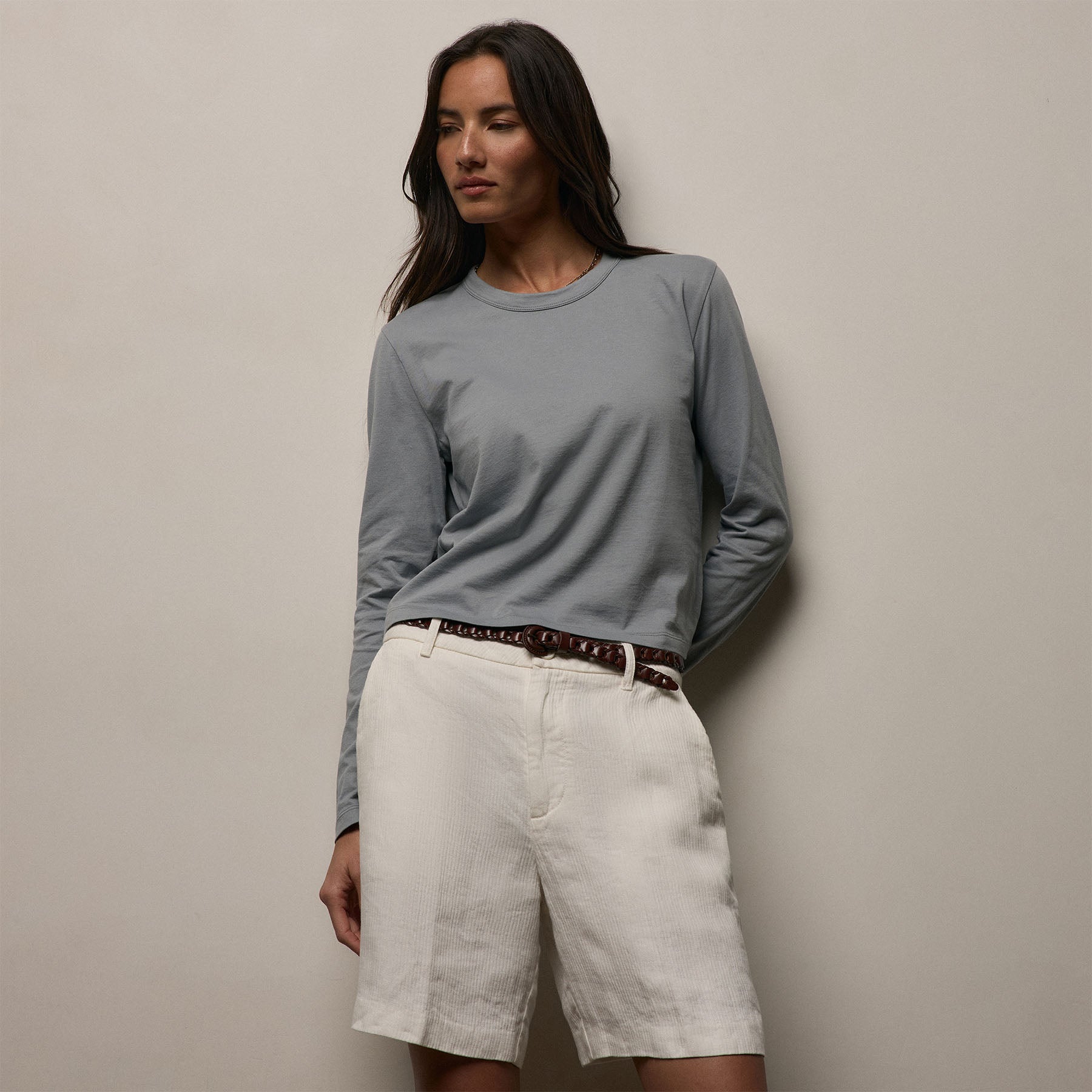 Brushed Elevated Jersey Long Sleeve Tee from James Perse - $175