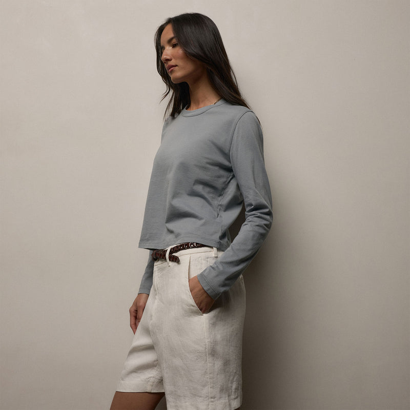 Brushed Elevated Jersey Long Sleeve Tee - Ore