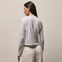 Brushed Elevated Jersey Long Sleeve Tee in White | James Perse Los Angeles