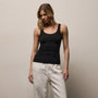Long Jersey Tank in Black | James Perse Los Angeles