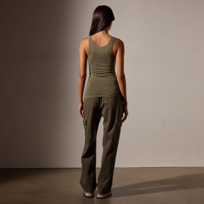 Long Jersey Tank in Trooper Pigment | James Perse Los Angeles