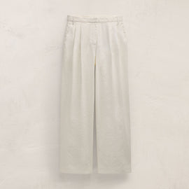 Linen Cotton Pleated Trouser in Off White | James Perse Los Angeles
