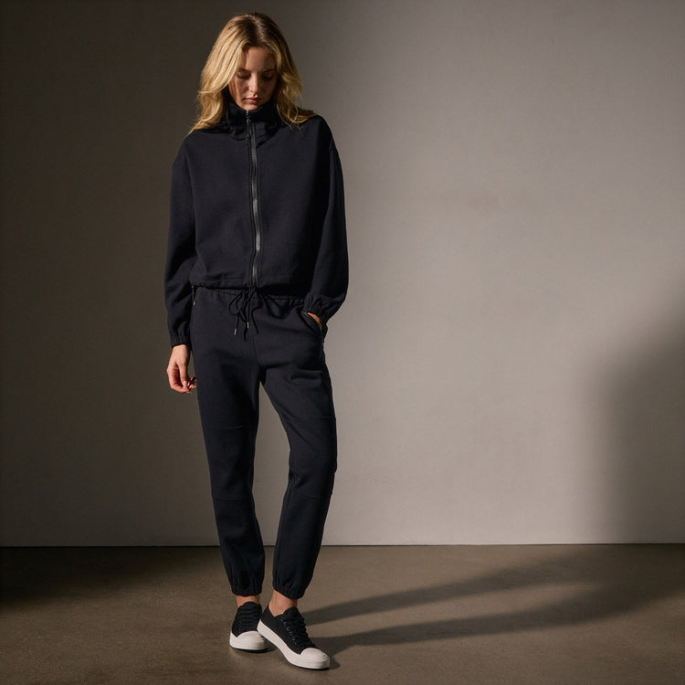 Matte Scuba Track Pant in Black | James Perse Los Angeles