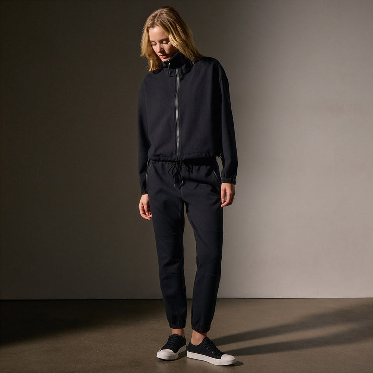 Matte Scuba Track Pant in Black | James Perse Los Angeles