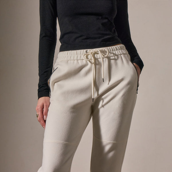 Matte Scuba Track Pant in Ivory | James Perse Los Angeles