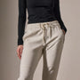 Matte Scuba Track Pant in Ivory | James Perse Los Angeles