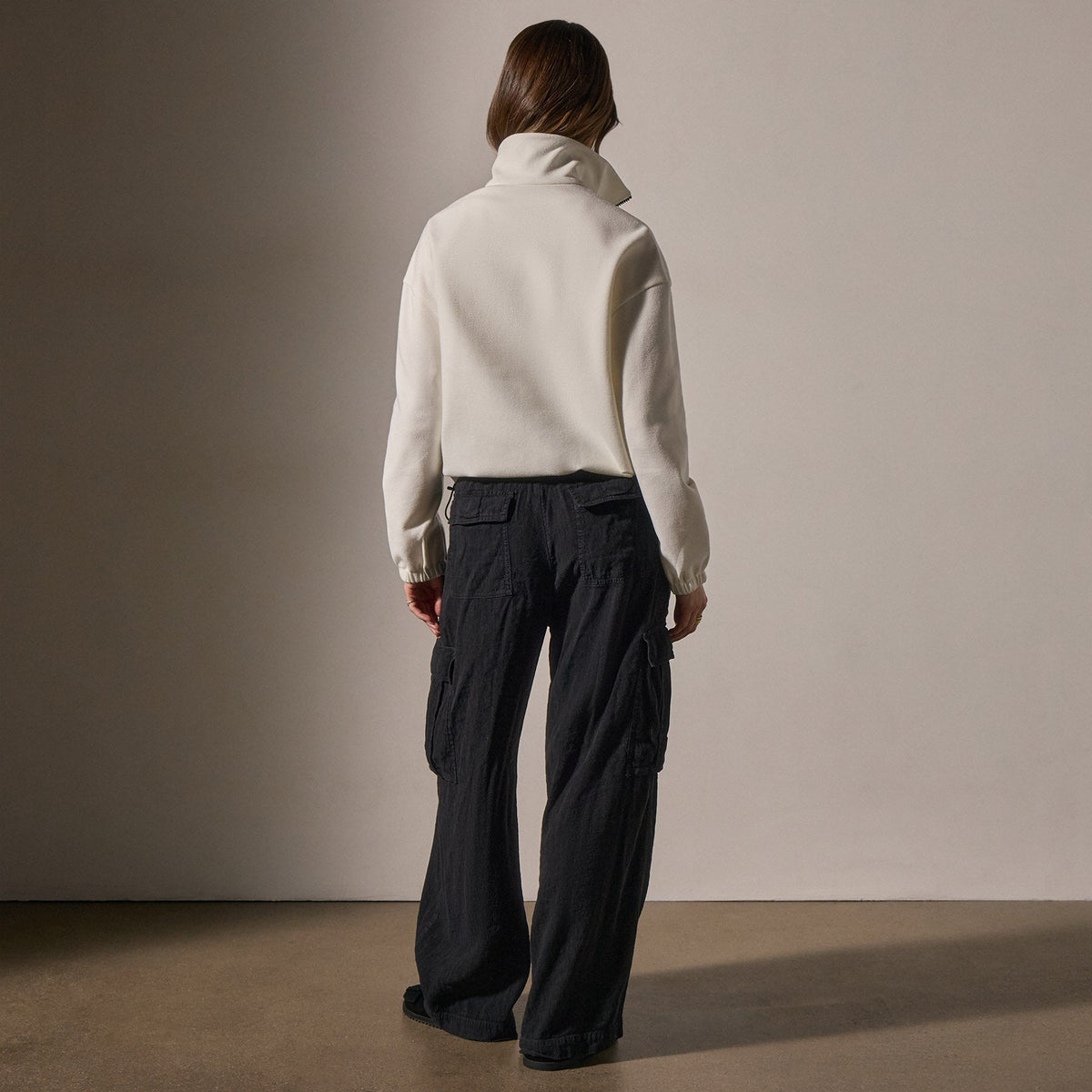 Matte Scuba Full Zip in Ivory | James Perse Los Angeles