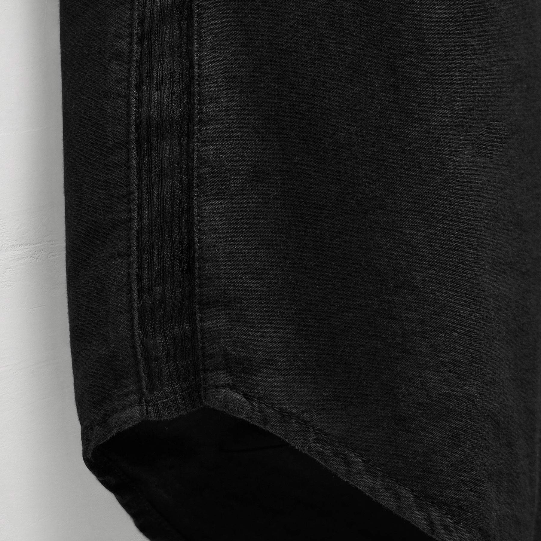 Textured Cotton Oversized Shirt in Black | James Perse Los Angeles