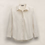 Textured Cotton Oversized Shirt in Ivory | James Perse Los Angeles