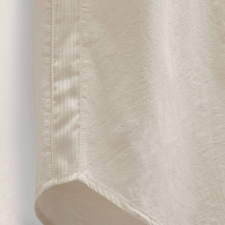 Textured Cotton Oversized Shirt in Ivory | James Perse Los Angeles