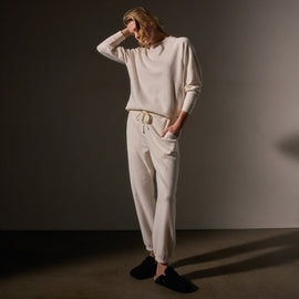Brushed Thermal Sweat Pant  in Oyster | James Perse Los Angeles