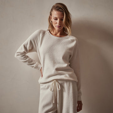 Women Loungewear Sets Crewneck Long Sleeve Sweatshirt and Lace-up