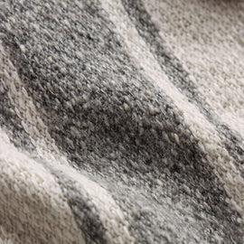 Baja Stripe Cashmere Cardigan in Heather Grey/Pearl | James Perse Los Angeles