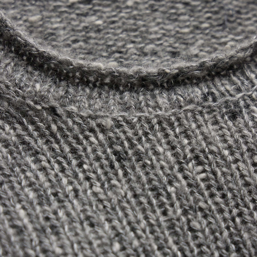 Marled Cashmere Linen Crew in Heather Grey | James Perse Los Angeles