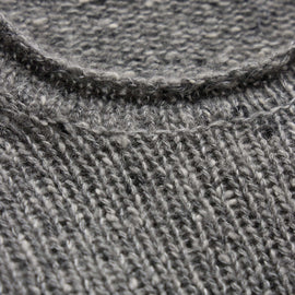 Marled Cashmere Linen Crew in Heather Grey | James Perse Los Angeles