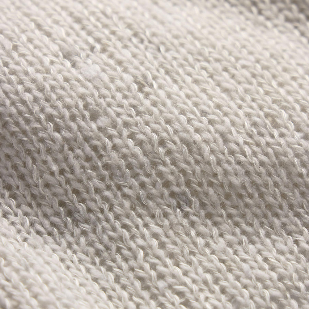 Marled Cashmere Linen Crew in Pearl | James Perse Los Angeles