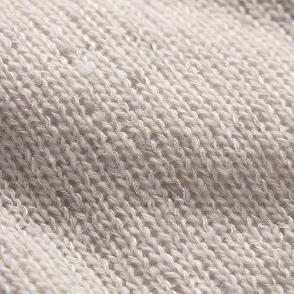 Marled Cashmere Linen Crew in Pearl | James Perse Los Angeles