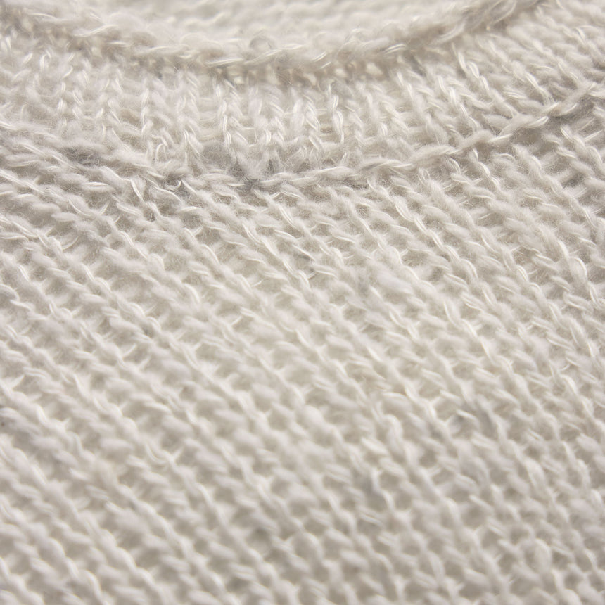 Marled Cashmere Linen Crew in Pearl | James Perse Los Angeles