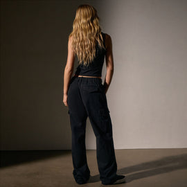 Cashmere Touch  Cargo Pant  in Black | James Perse Los Angeles