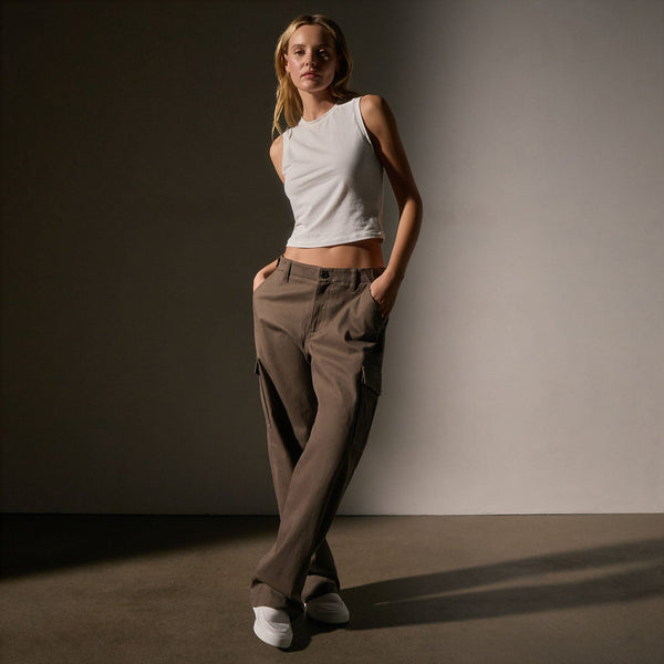 Cashmere Touch  Cargo Pant  in Mushroom | James Perse Los Angeles