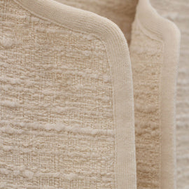 Cropped Boucle Open Jacket in Natural | James Perse Los Angeles