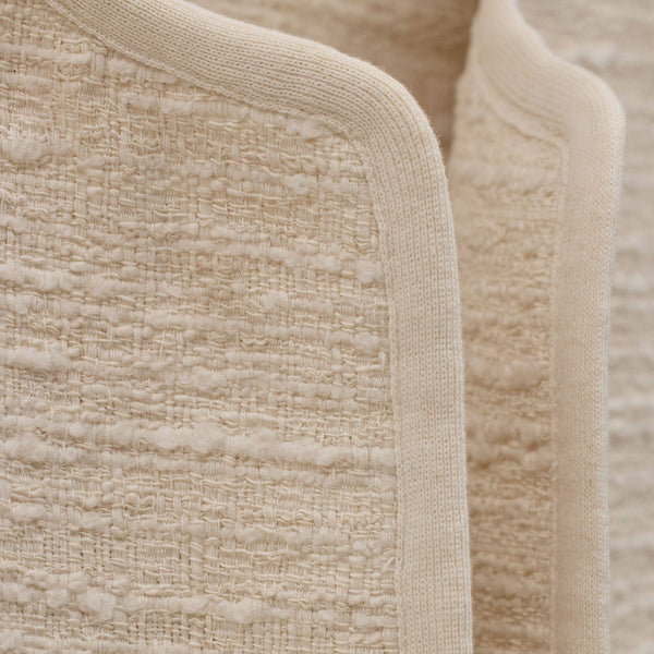 Cropped Boucle Open Jacket in Natural | James Perse Los Angeles