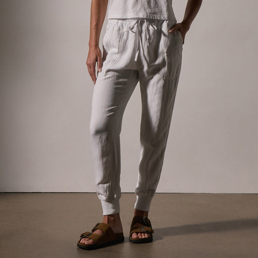 Canvas Linen Relaxed Pant in White | James Perse Los Angeles