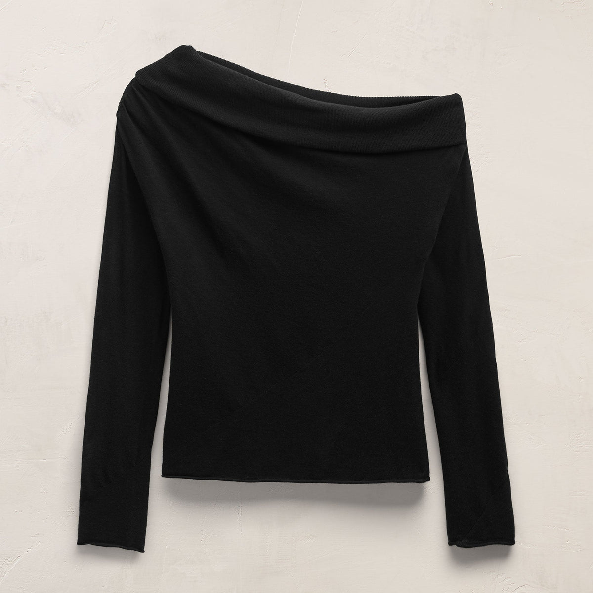 Sheer Off Shoulder Top in Black | James Perse Los Angeles