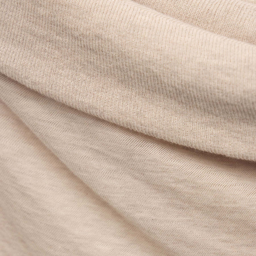 Sheer Off Shoulder Top in Light Tan Melange | James Perse Los Angeles