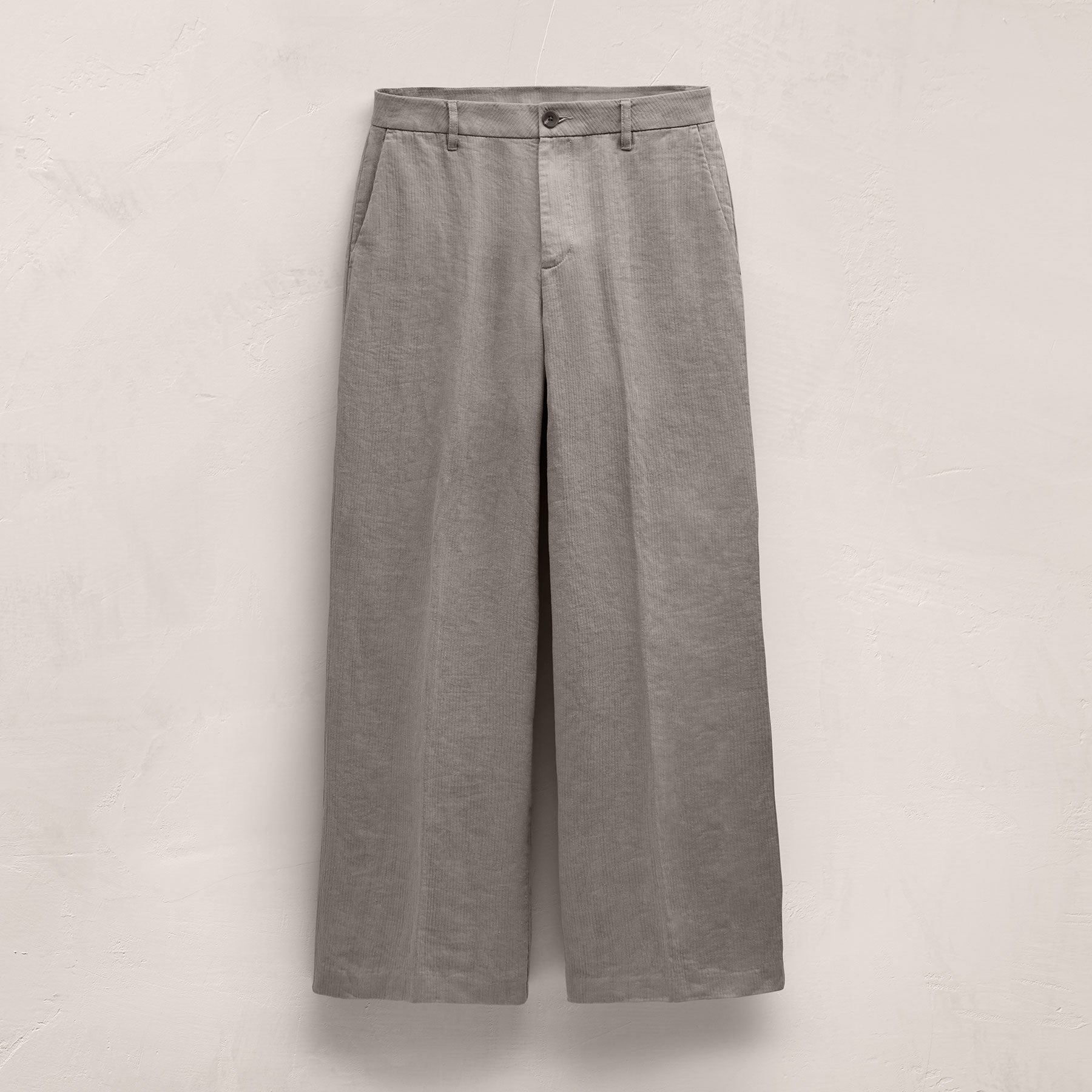Herringbone Twill Mixed Media Pant - Soft Beige Pigment | James