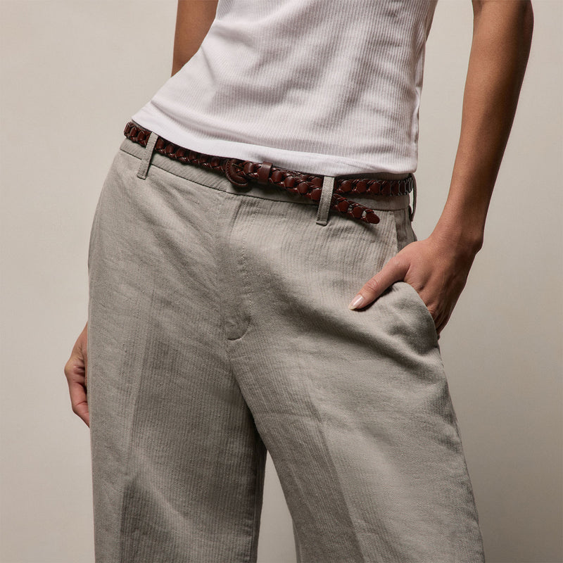 Playa Linen Trouser In Fog | James Perse Los Angeles