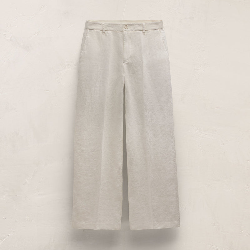 Playa Linen Trouser in Off White | James Perse Los Angeles