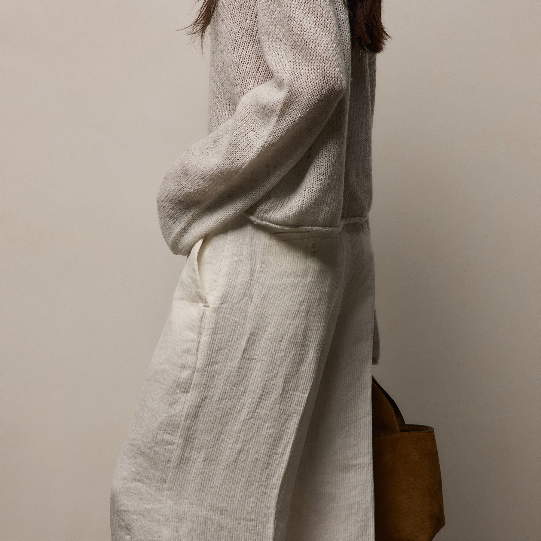 Playa Linen Trouser In Off White | James Perse Los Angeles