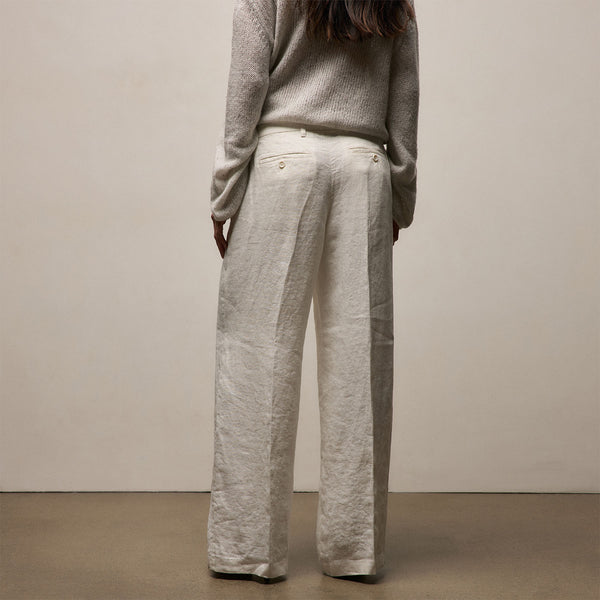 Playa Linen Trouser In Off White | James Perse Los Angeles