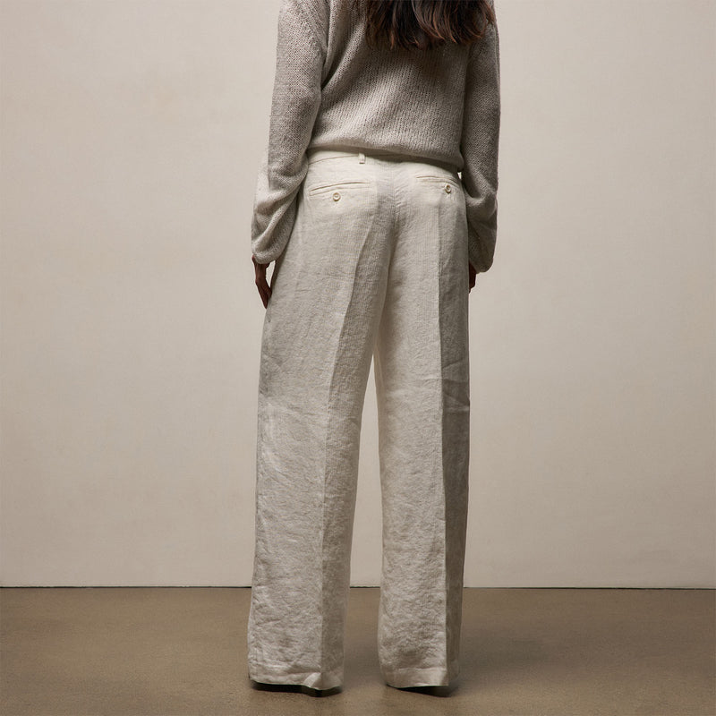 Playa Linen Trouser In Off White | James Perse Los Angeles