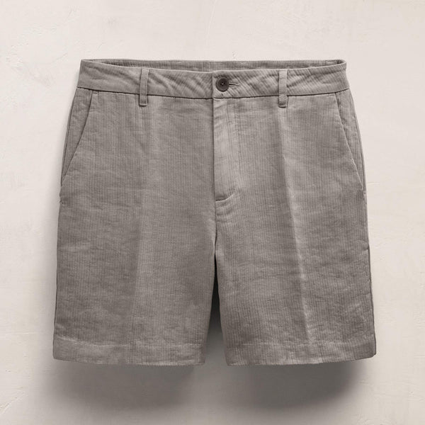 Playa Linen Bermuda Short in Fog | James Perse Los Angeles