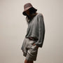 Playa Linen Bermuda Short in Fog | James Perse Los Angeles