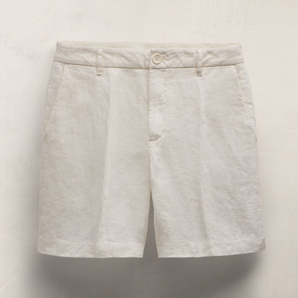Playa Linen Bermuda Short in Off White | James Perse Los Angeles