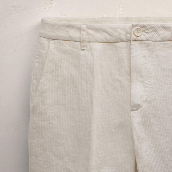 Playa Linen Bermuda Short in Off White | James Perse Los Angeles