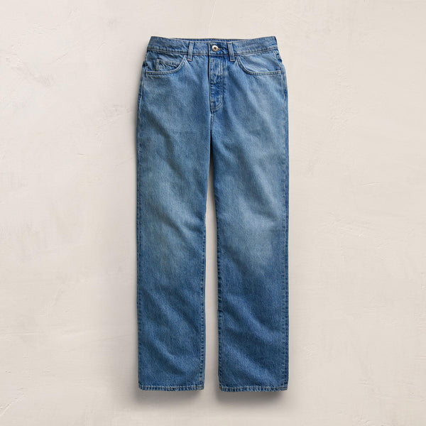 Relaxed Fit Jean in Mid Blue Wash | James Perse Los Angeles