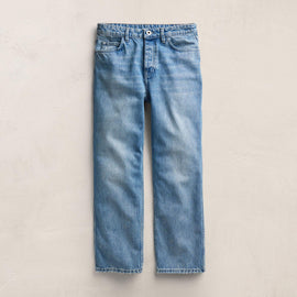 Relaxed Straight Cropped Jean in Sky Wash | James Perse Los Angeles