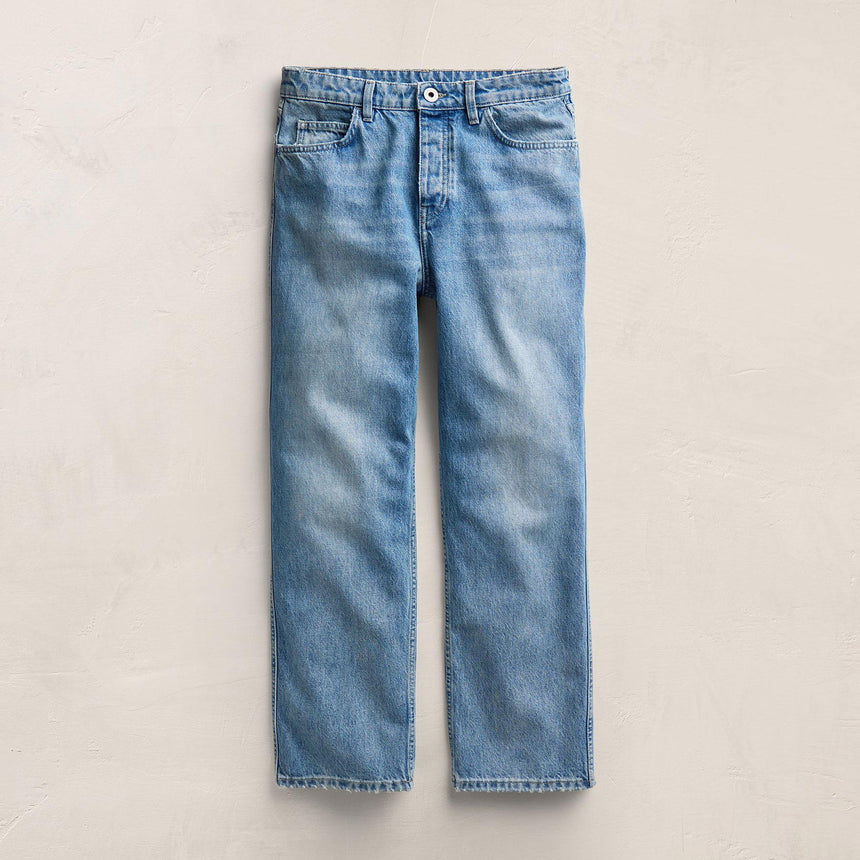 Relaxed Straight Cropped Jean in Sky Wash | James Perse Los Angeles